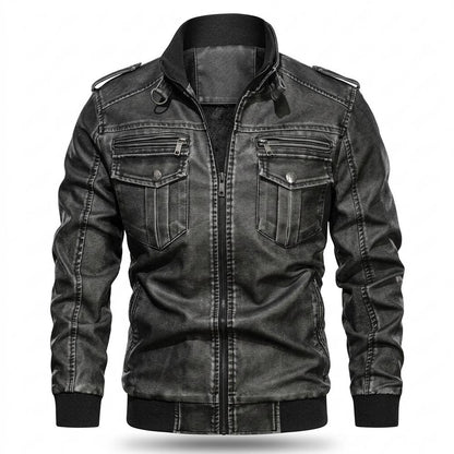 Gentleman Code - Zekat | Gefütterte Gewaschene Lederjacke Herren