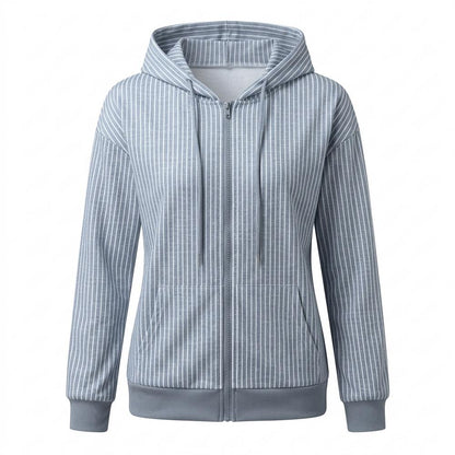 Gentleman Code - Lekor | Gestreift Langärmlig Hoodie Damen