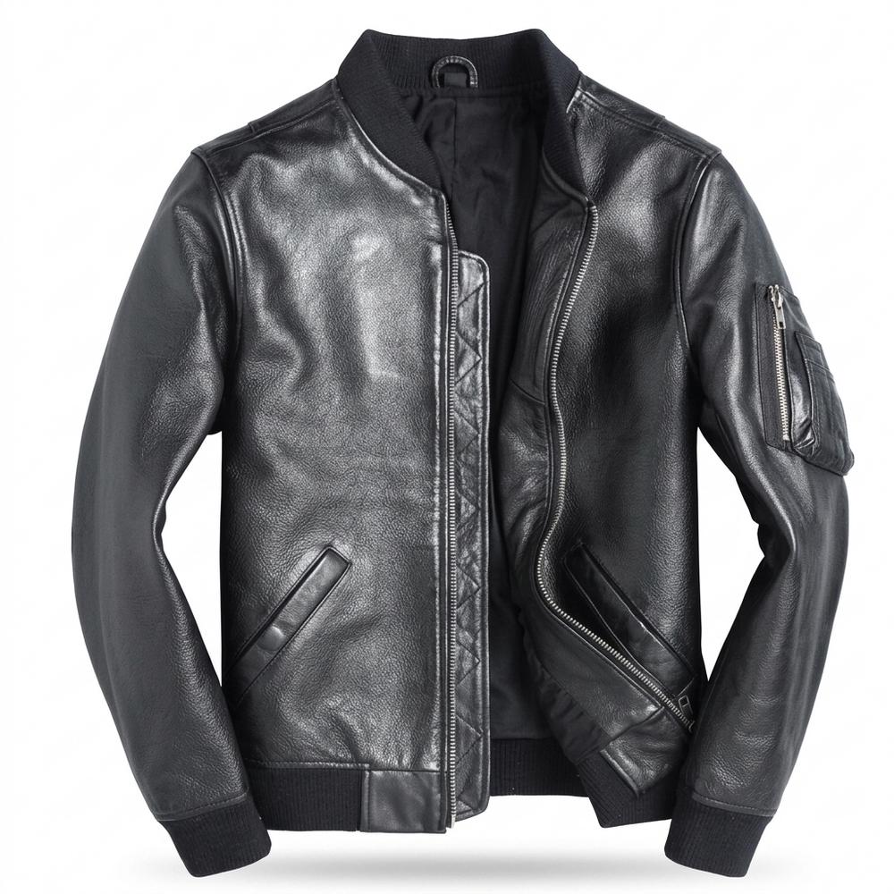 Gentleman Code - Risol | Gesteppt Gefüttert Lederjacke Herren