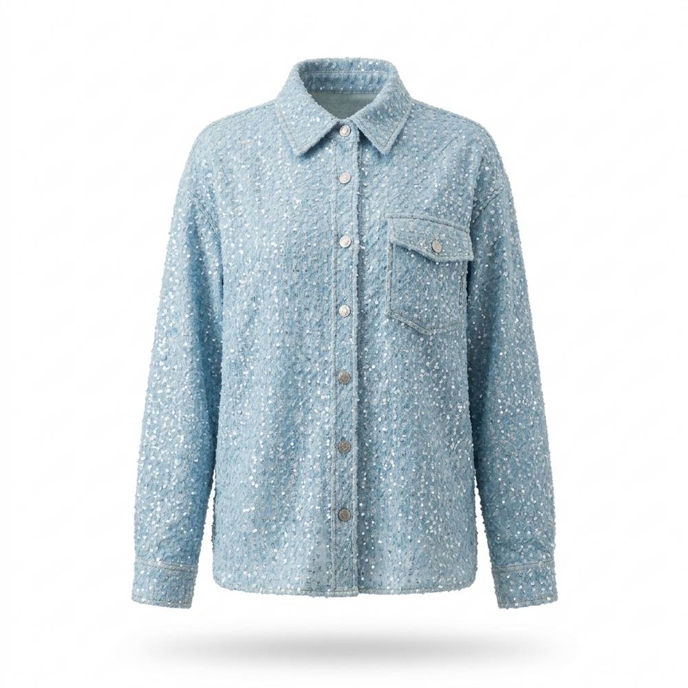 Gentleman Code - Cotet | Strukturierte Paillettenbesetzte Jacke Damen
