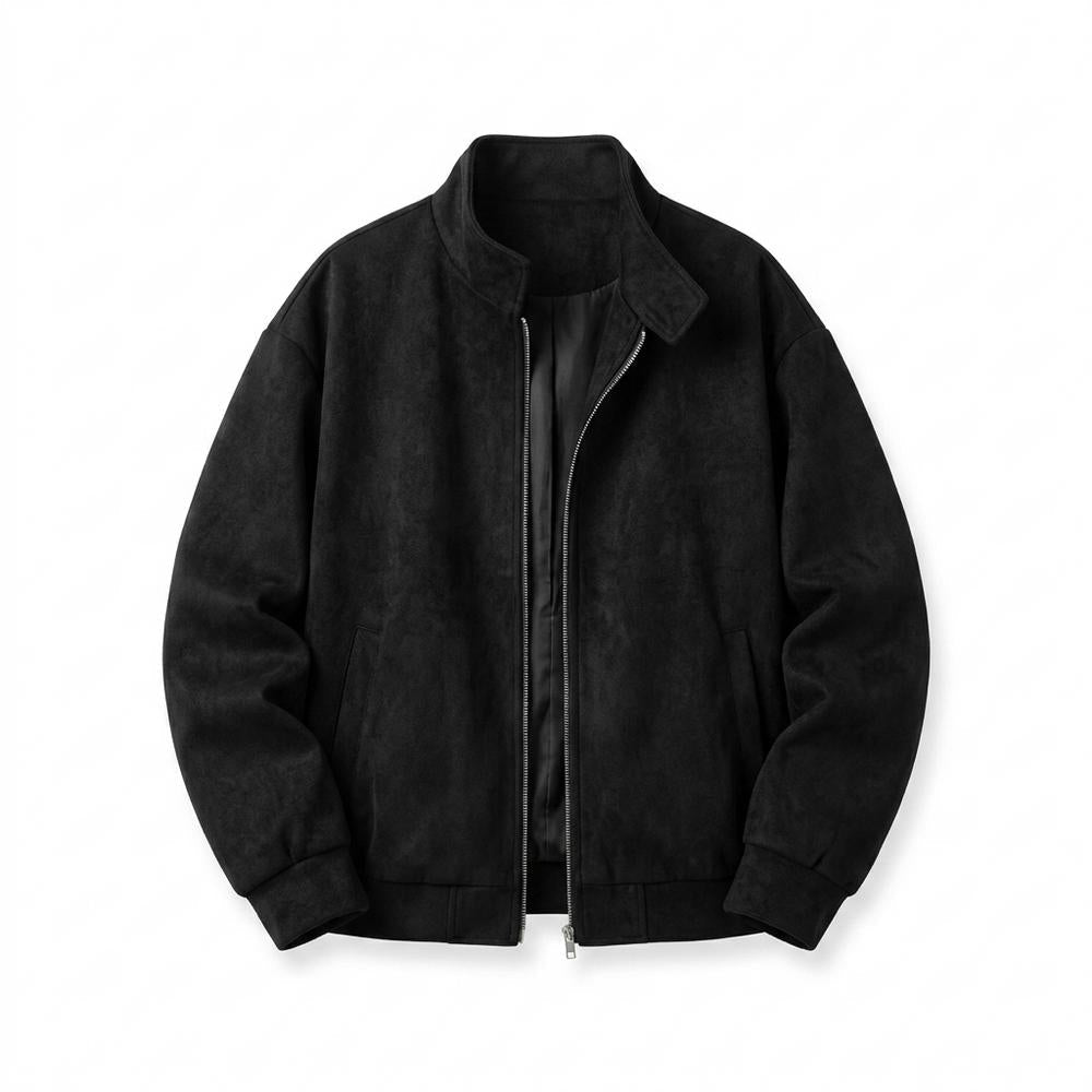 Gentleman Code - Sepil | Reißverschluss Velourartig Wildleder-Jacke Damen
