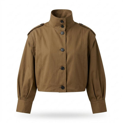 Gentleman Code - Newor | Kurzgeschnittene Hochgeschlossene Jacke Damen