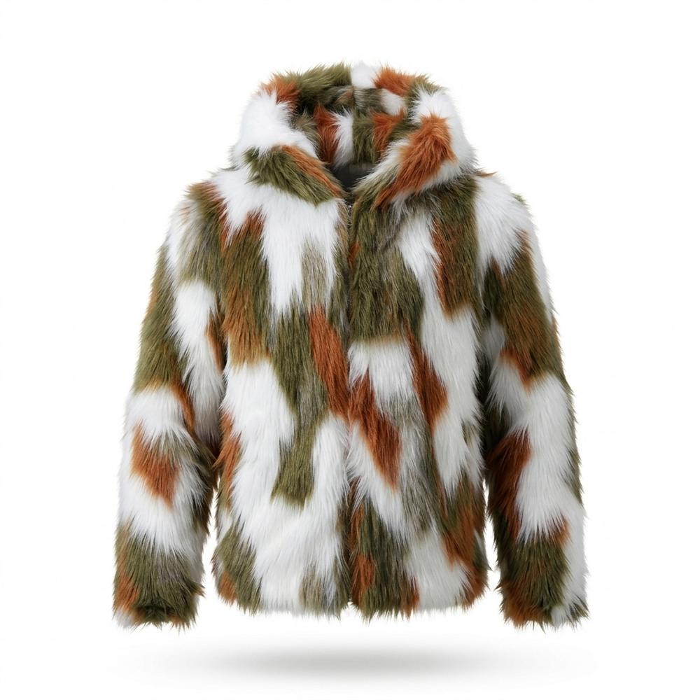 Gentleman Code - Coler | Mehrfarbige Zottelige Jacke Herren
