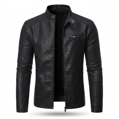 Gentleman Code - Yazad | Gefüttert Tailliert Lederjacke Herren