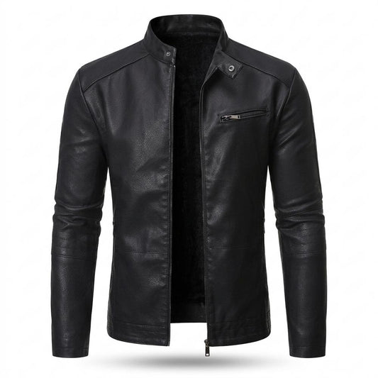 Gentleman Code - Yazad | Gefüttert Tailliert Lederjacke Herren