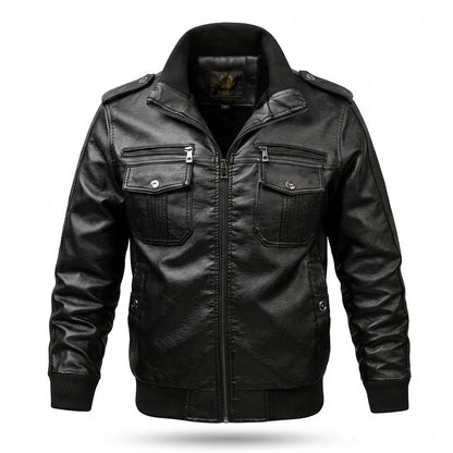 Gentleman Code - Nivis | Gefüttert Detailreich Lederjacke Herren