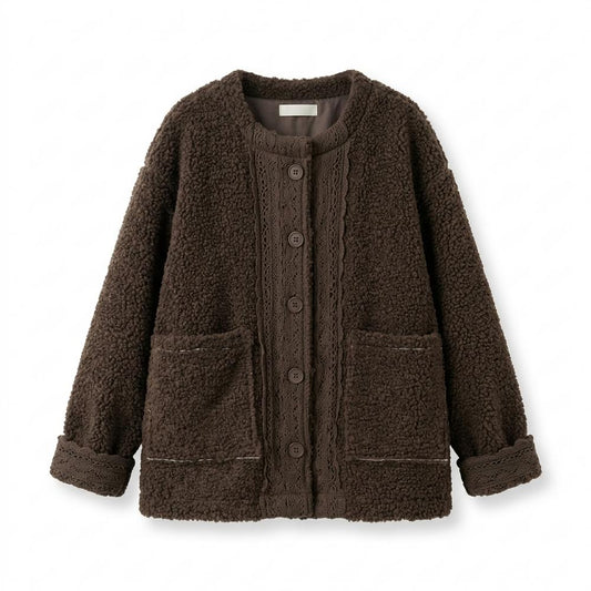 Gentleman Code - Lubok | Strukturiert Kragenlos Jacke Damen