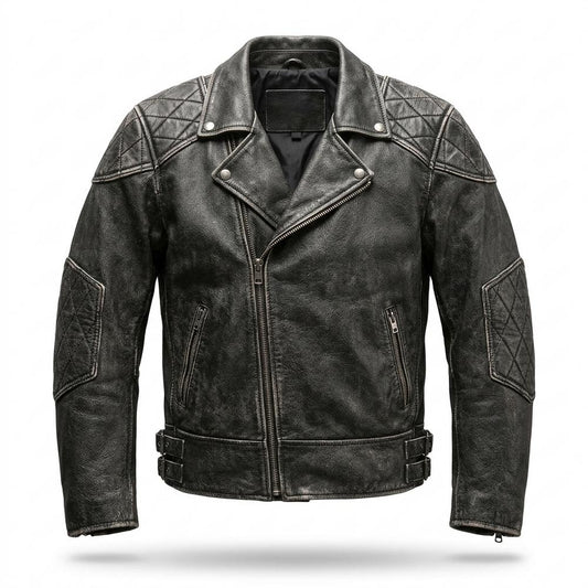 Gentleman Code - Yiwed | Geprägt Gesteppt Lederjacke Herren