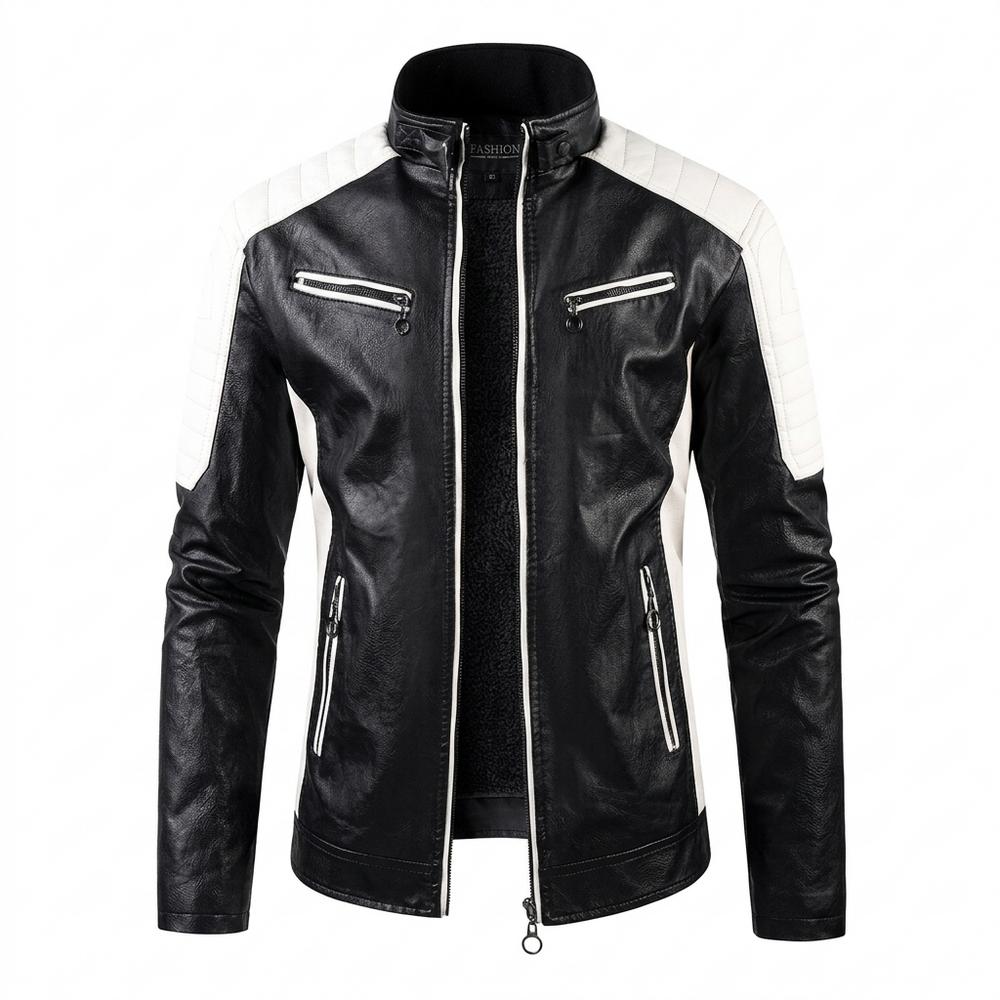 Gentleman Code - Sepat | Gefüttert Zweifarbig Lederjacke Herren