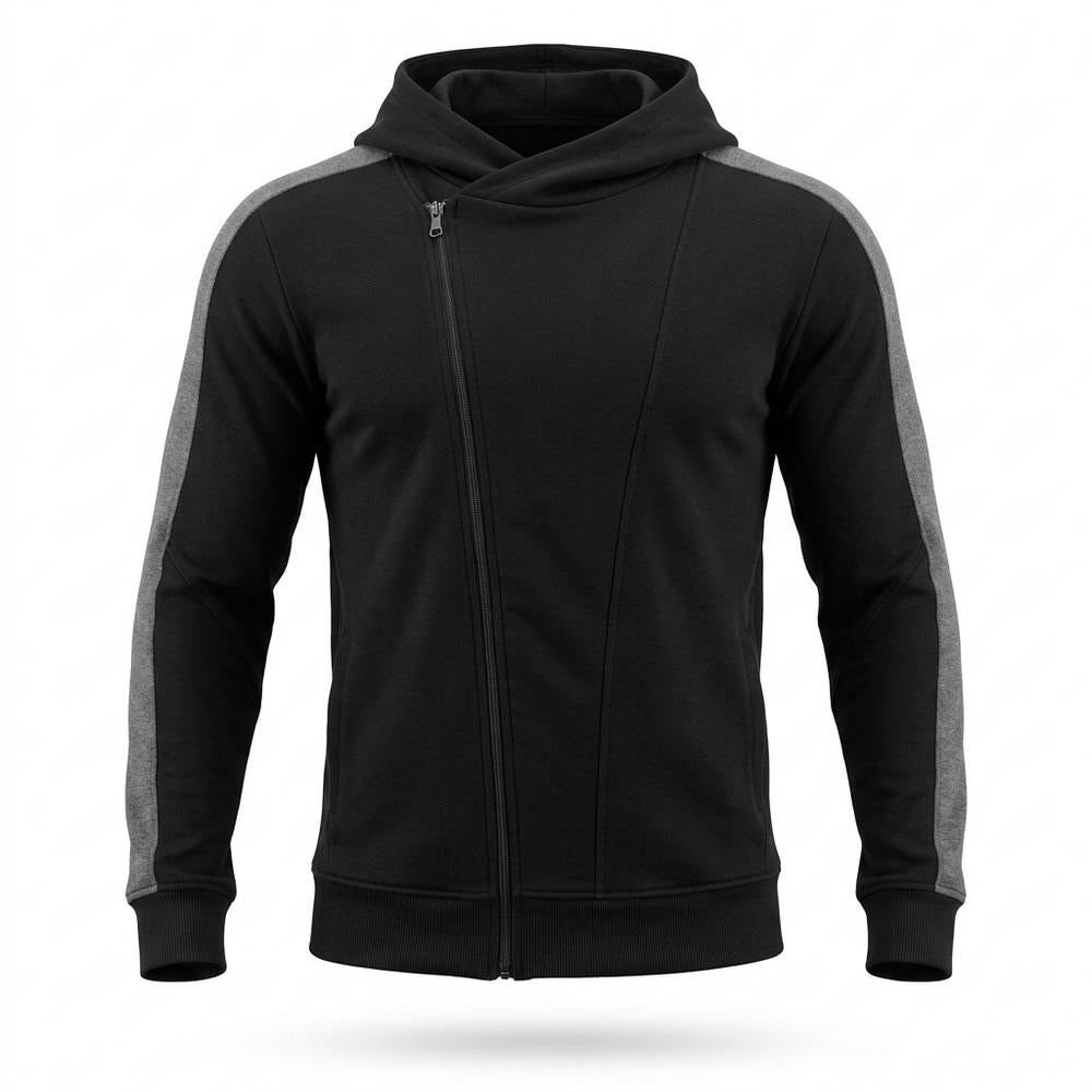 Gentleman Code - Miwet | Asymmetrisch Hochschließend Hoodie Herren