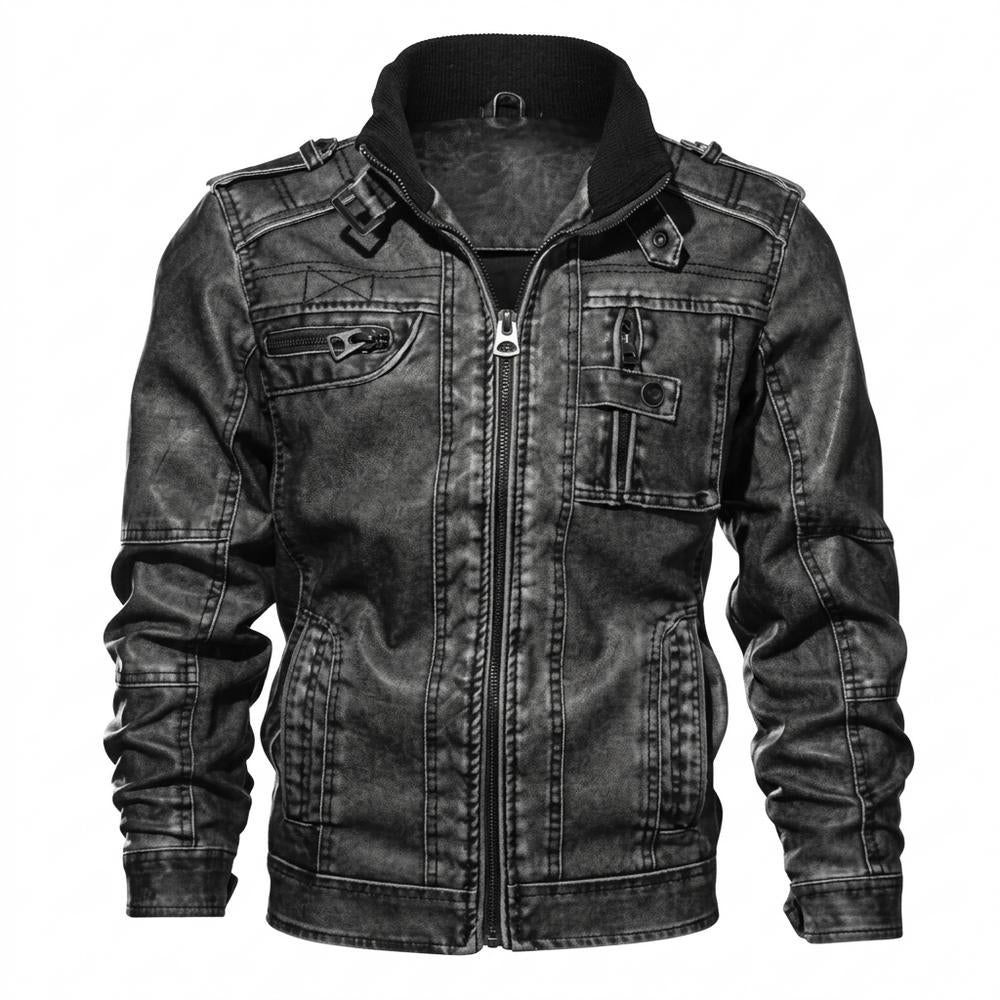 Gentleman Code - Zaful | Gewaschen Gefüttert Lederjacke Herren
