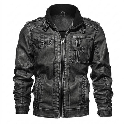 Gentleman Code - Zaful | Gewaschen Gefüttert Lederjacke Herren