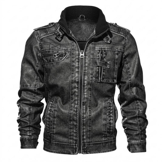 Gentleman Code - Zaful | Gewaschen Gefüttert Lederjacke Herren
