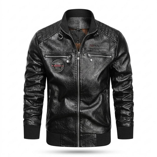 Gentleman Code - Lymar | Gesteppt Gefüttert Lederjacke Herren