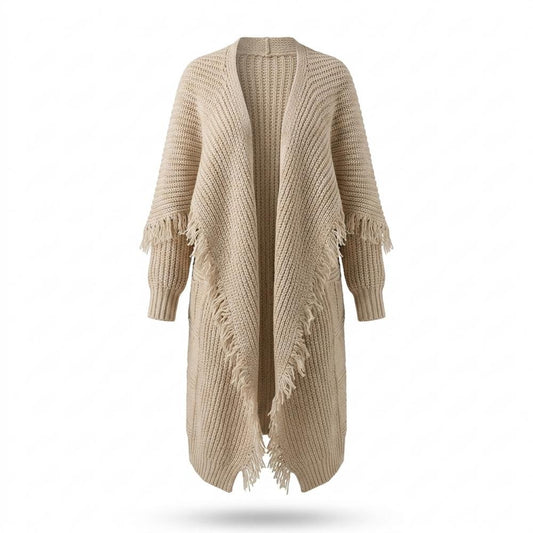 Gentleman Code - Augol | Langgeschnittener Grobstrick Cardigan Damen
