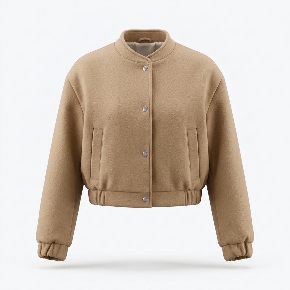 Gentleman Code - Yopos | Kurz Geschnitten Geknöpft Jacke Damen