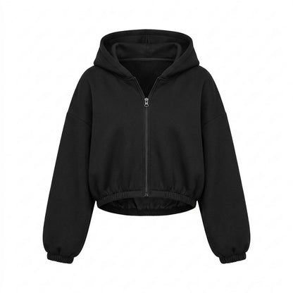 Gentleman Code - Yohak | Kurzgeschnitten Weitärmlig Hoodie Damen