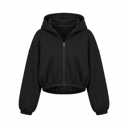Gentleman Code - Yohak | Kurzgeschnitten Weitärmlig Hoodie Damen