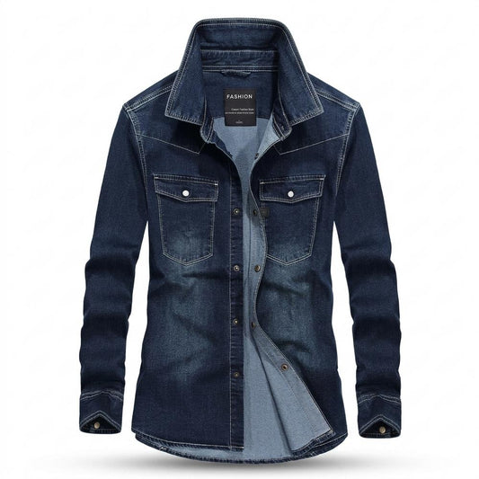 Gentleman Code - Vegik | Langärmliges Denim Hemd Herren