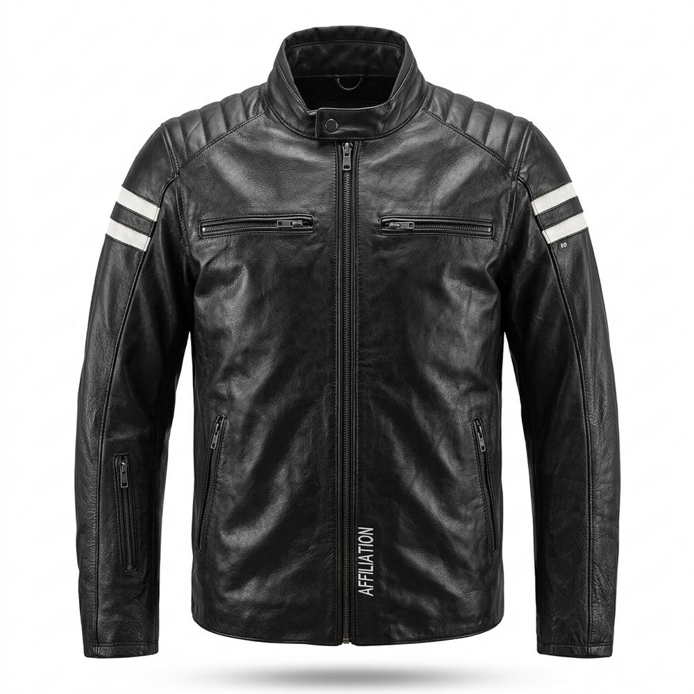 Gentleman Code - Yonet | Gesteppte Taillierte Lederjacke Herren