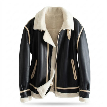 Gentleman Code - Sifon | Gefüttert Abgesetzt Lederjacke Unisex