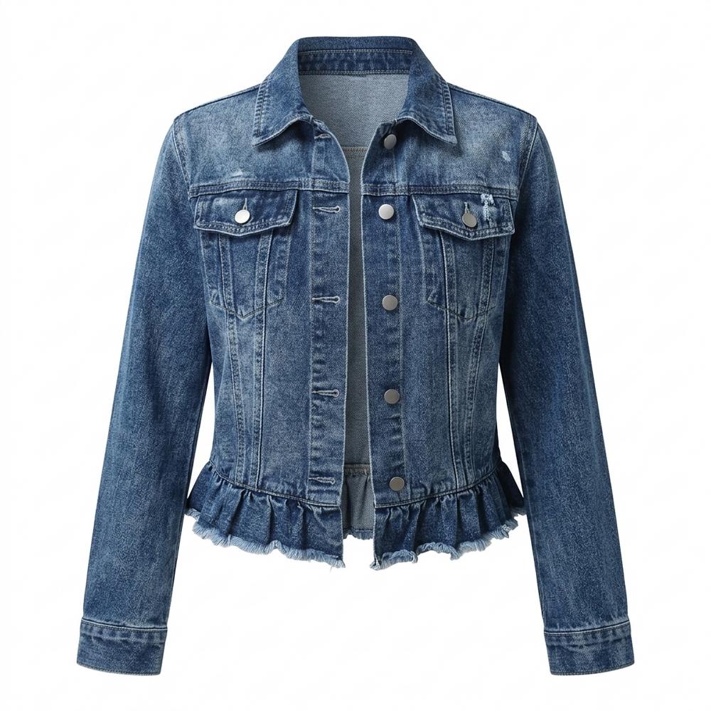 Gentleman Code - Lidik | Gerüscht Geknöpft Jacke Damen