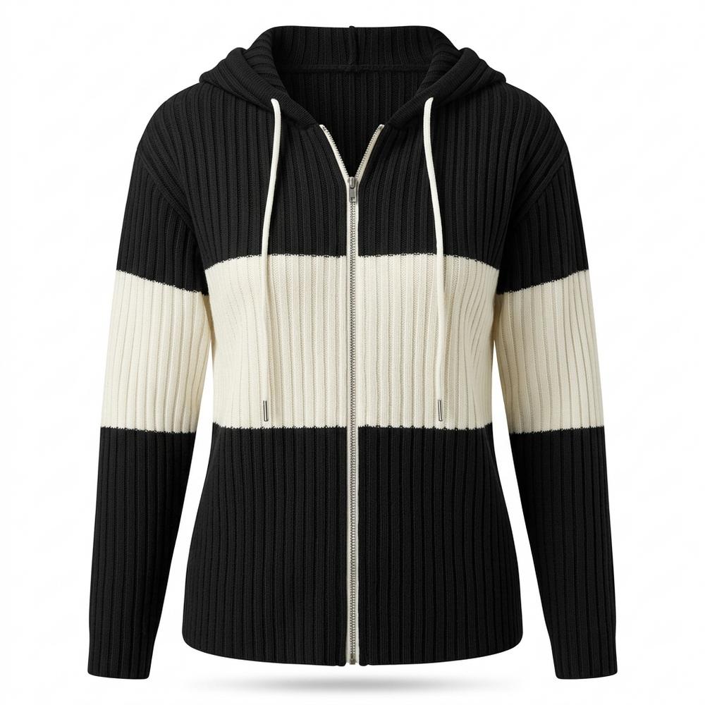 Gentleman Code - Konov | Gerippt Langärmelig Hoodie Damen