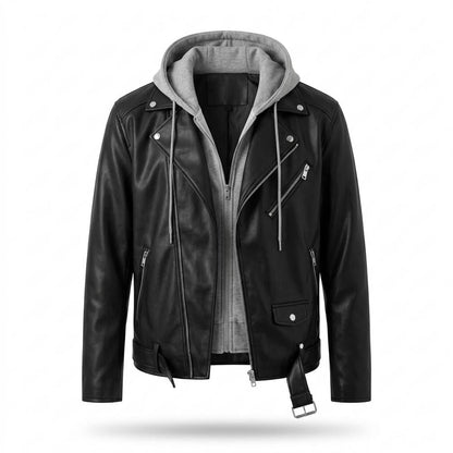 Gentleman Code - Kupit | Gefütterte Asymmetrische Lederjacke Herren