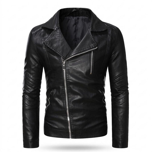 Gentleman Code - Zafod | Asymmetrisch Tailliert Lederjacke Herren