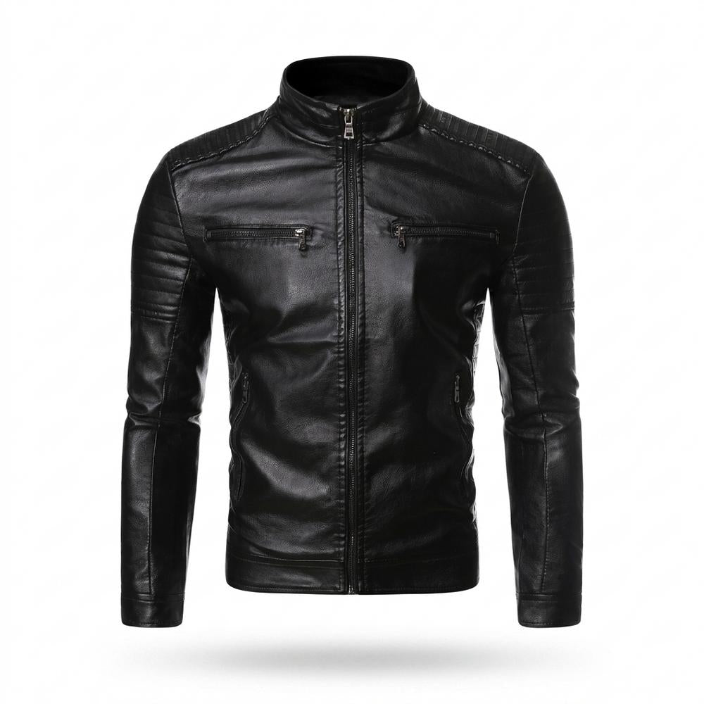 Gentleman Code - Vonat | Wattiert Tailliert Lederjacke Herren