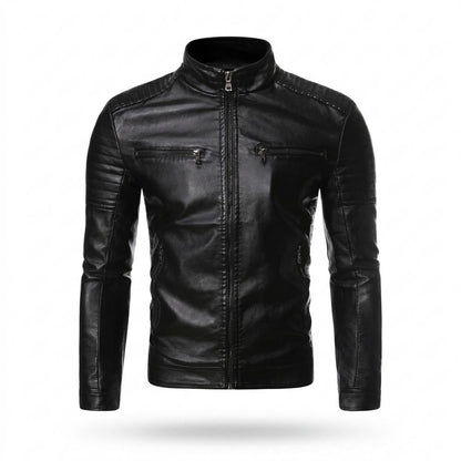 Gentleman Code - Vonat | Wattiert Tailliert Lederjacke Herren