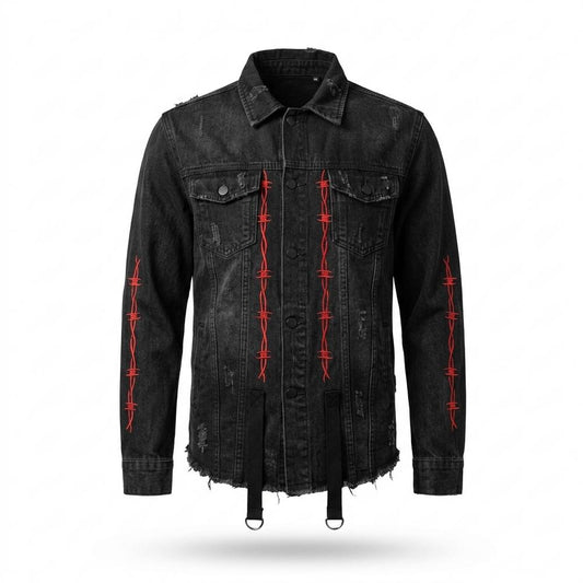 Gentleman Code - Remev | Bedruckt Ausgefranst Jacke Unisex