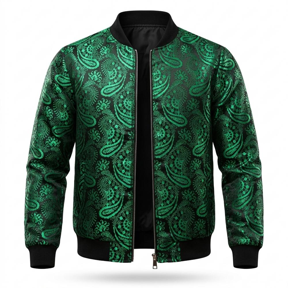 Gentleman Code - Elmin | Gemustert Reißverschluss Jacke Herren