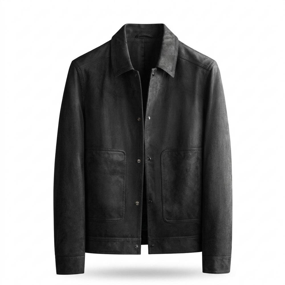 Gentleman Code - Zugal | Aufgeraut Geknöpft Wildleder-Jacke Herren