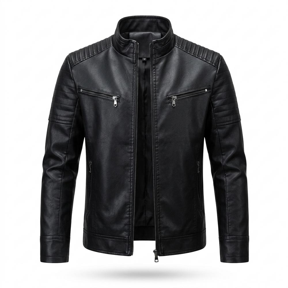 Gentleman Code - Vazem | Gesteppt Tailliert Lederjacke Herren