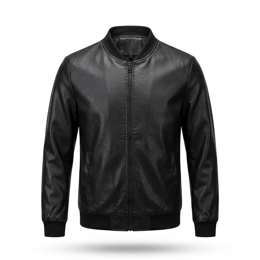 Gentleman Code - Lehud | Glatt Tailliert Lederjacke Herren