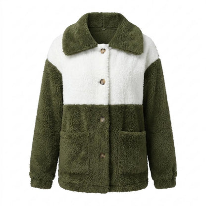 Gentleman Code - Miwuv | Zweifarbige Plüschige Jacke Damen