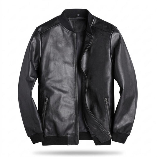 Gentleman Code - Zuzad | Genarbte Gefütterte Lederjacke Herren
