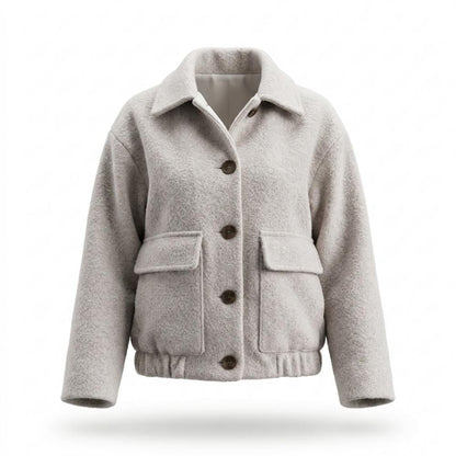 Gentleman Code - Nowen | Kurzgeschnittene Geknöpfte Jacke Damen