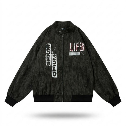 Gentleman Code - Soser | Strukturiert Bedruckt Wildleder-Jacke Unisex