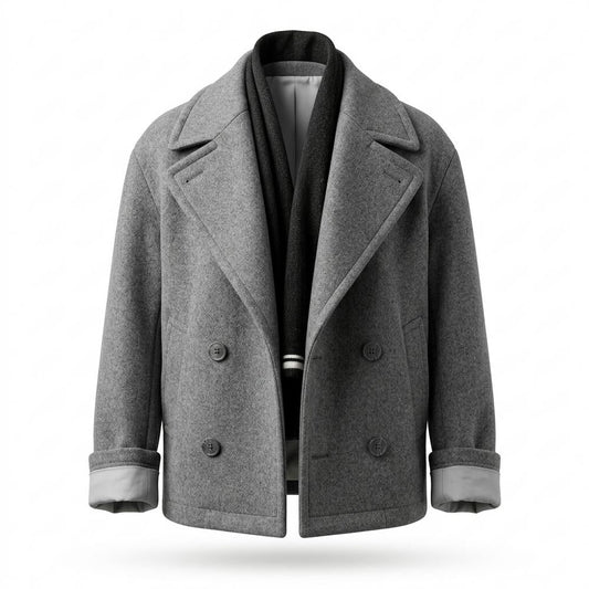 Gentleman Code - Auhek | Zweireihiger Woll Mantel Herren