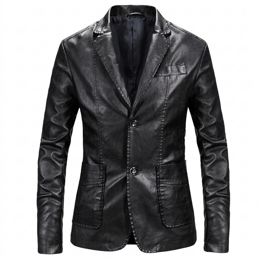 Gentleman Code - Tapul | Einreihige Taillierte Lederjacke Herren