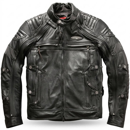 Gentleman Code - Zomes | Gepolstert Funktional Lederjacke Herren