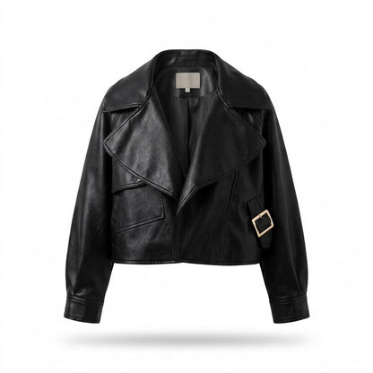 Gentleman Code - Mihin | Locker Geschnittene Lederjacke Damen