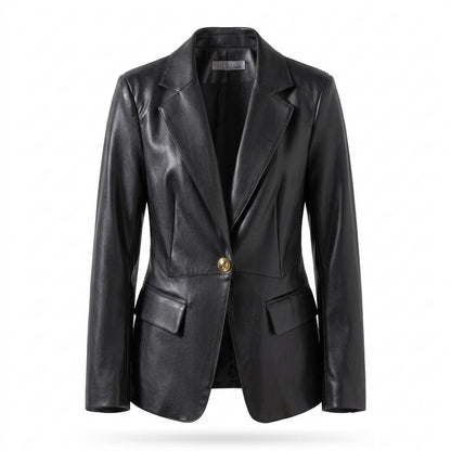 Gentleman Code - Zalek | Tailliert Glatt Lederjacke Damen