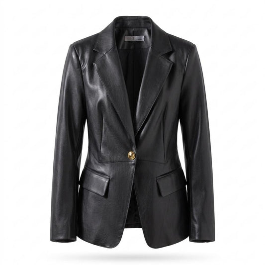 Gentleman Code - Zalek | Tailliert Glatt Lederjacke Damen