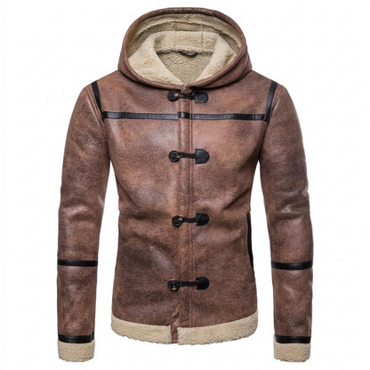 Gentleman Code - Mater | Gefüttert Strukturiert Lederjacke Herren