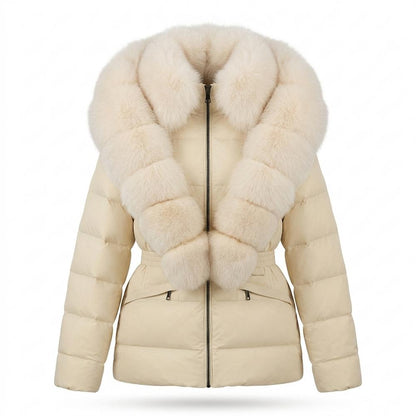 Gentleman Code - Nerok | Pelzbesetzt Gesteppt Jacke Damen