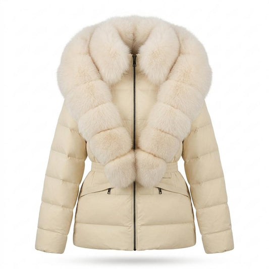 Gentleman Code - Nerok | Pelzbesetzt Gesteppt Jacke Damen