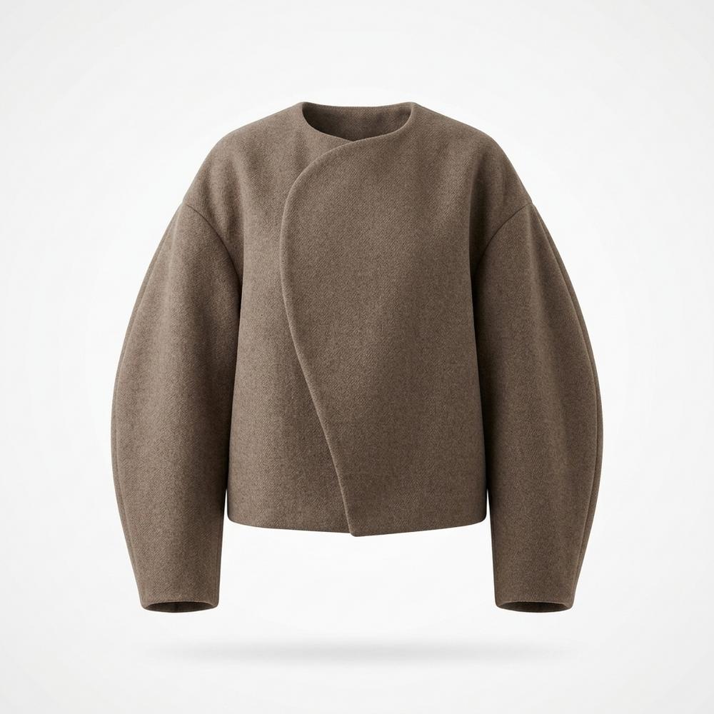 Gentleman Code - Zoler | Kragenlos Kurzgeschnitten Jacke Damen